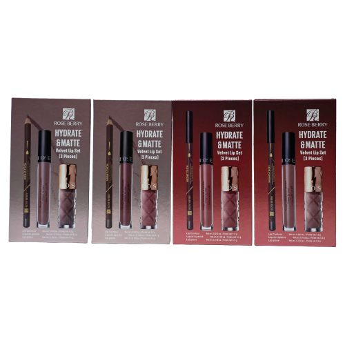 مجموعة شفاه روز بيري 3 قطع
